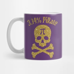 Pi Day, Pi Number, Cute Golden Jolly Roger, Pi Day Gift Mug